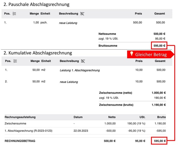 2.Abschlagsrechnung